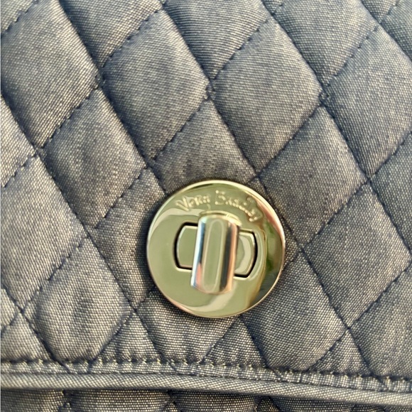 Vera Bradley Blue Quilted Shoulder Bag with Sturdy Handles 14x12 - Picture 2 of 8